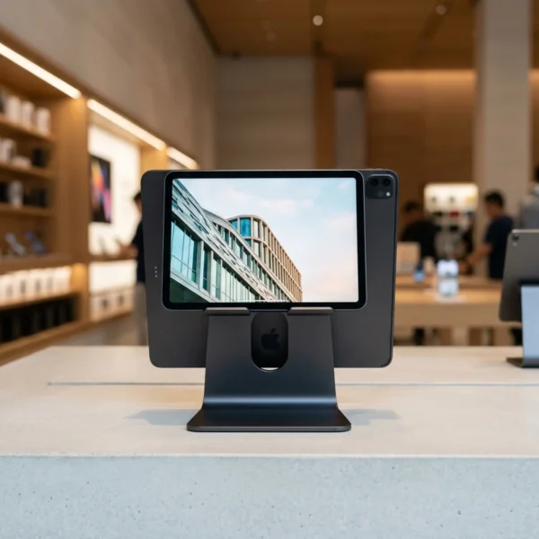 Apple iPad Pro 11-inch M4 Wi-Fi Space Black shown on display stand in premium store